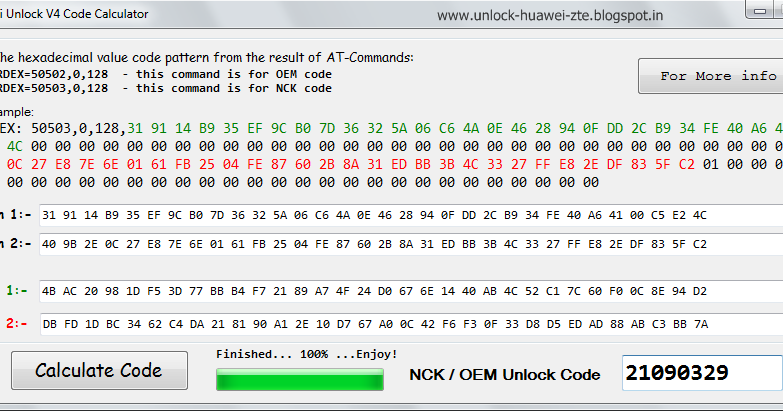 huawei v5 unlock code calculator